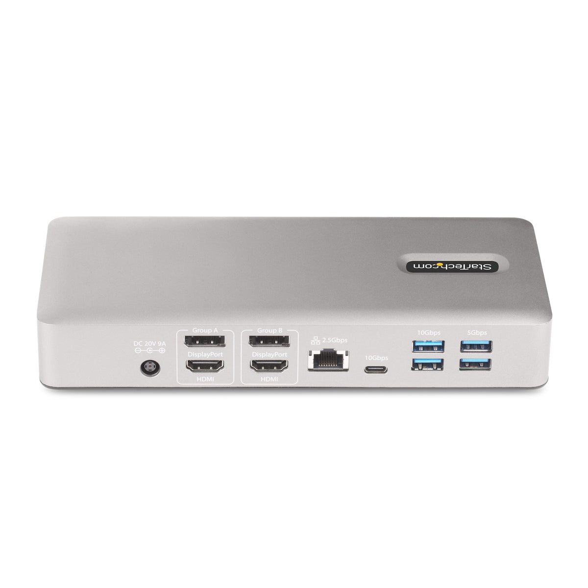 StarTech.com Station d'Accueil Universelle USB4 et Thunderbolt 4, Quatre Écrans sous Windows, Deux Écrans sur MacBook, Station d'Accueil HDMI DP avec Chargeur pour PC Portable 100W