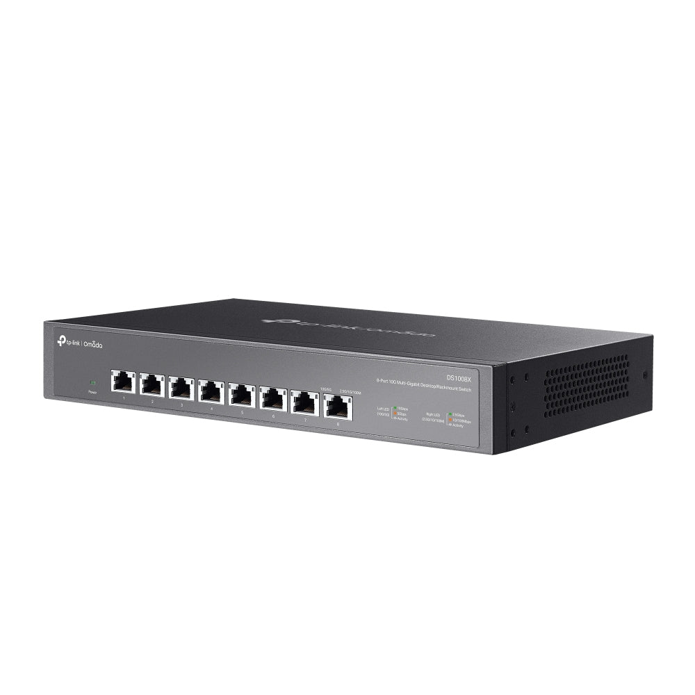 TP-Link Omada DS1008X Commutateur Réseau Non-géré 10G Ethernet, 8 Ports RJ-45, Format 1U, Noir