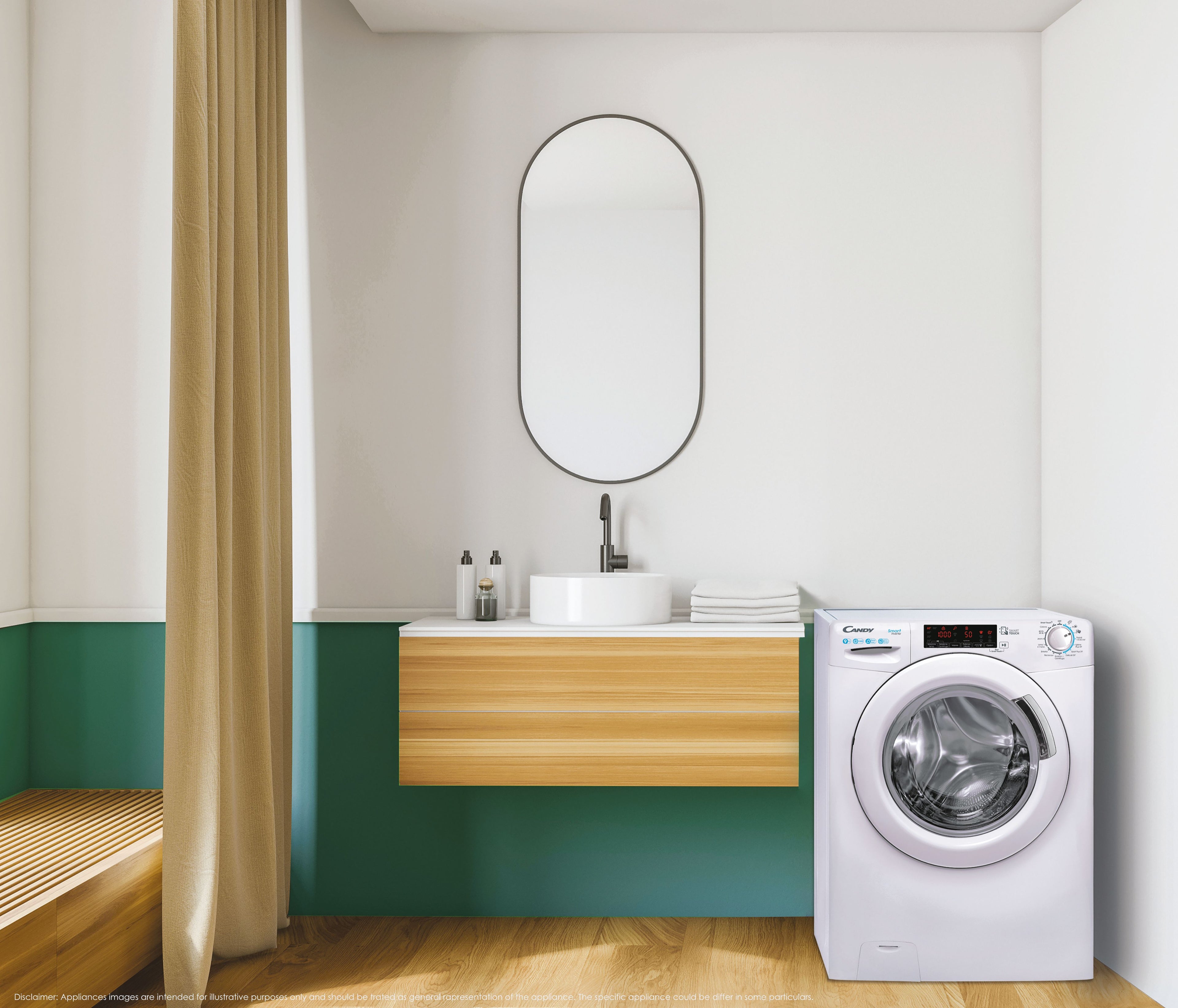 Candy Smart CS1482DW4/1-S machine à laver Charge avant 8 kg 1400 tr/min Blanc
