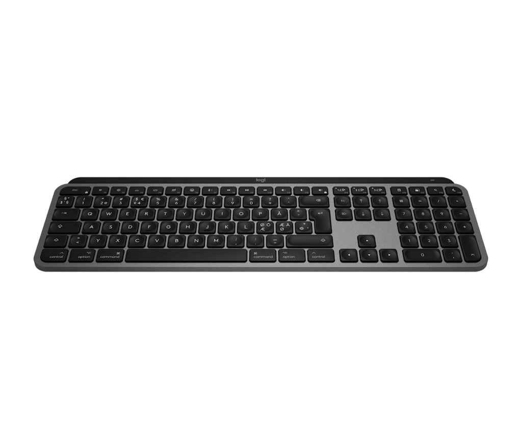 Logitech Master Series MX Keys S for Mac Tastatur Membran / saks Ja Trådløs Nordisk (dansk/finsk/norsk/svensk)