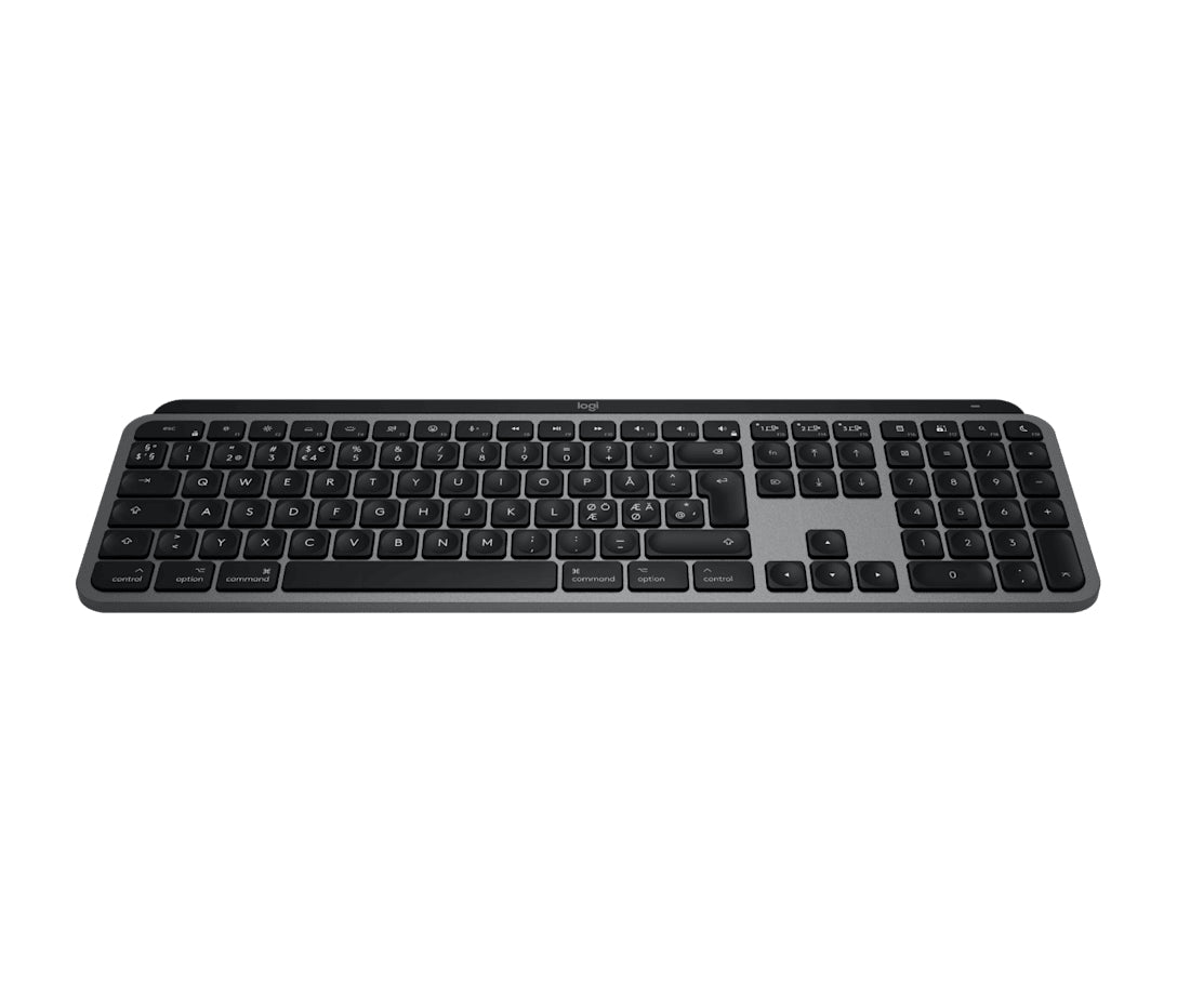 Logitech Master Series MX Keys S for Mac Tastatur Membran / saks Ja Trådløs Nordisk (dansk/finsk/norsk/svensk)