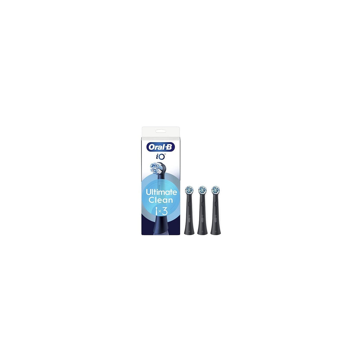 Braun Brossettes dentaires Oral-B Série iO refills x3 Ultimate Clean Noir