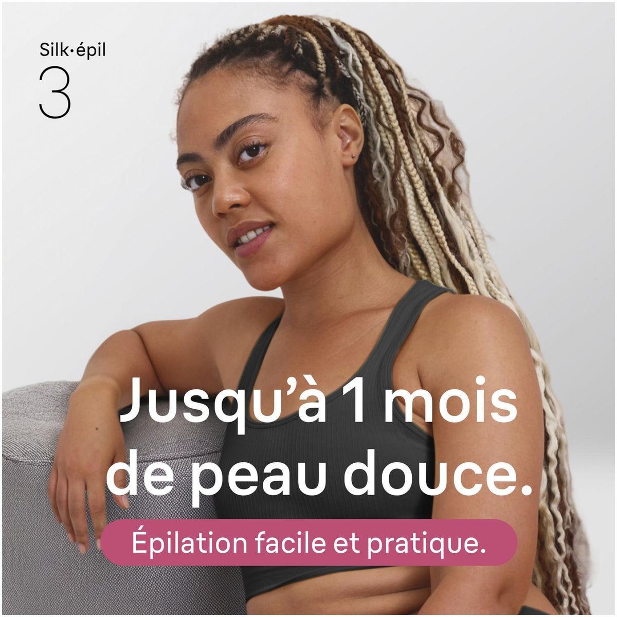 Braun Epilateur Electrique Filaire Silkepil 3031 - Rose et blanc