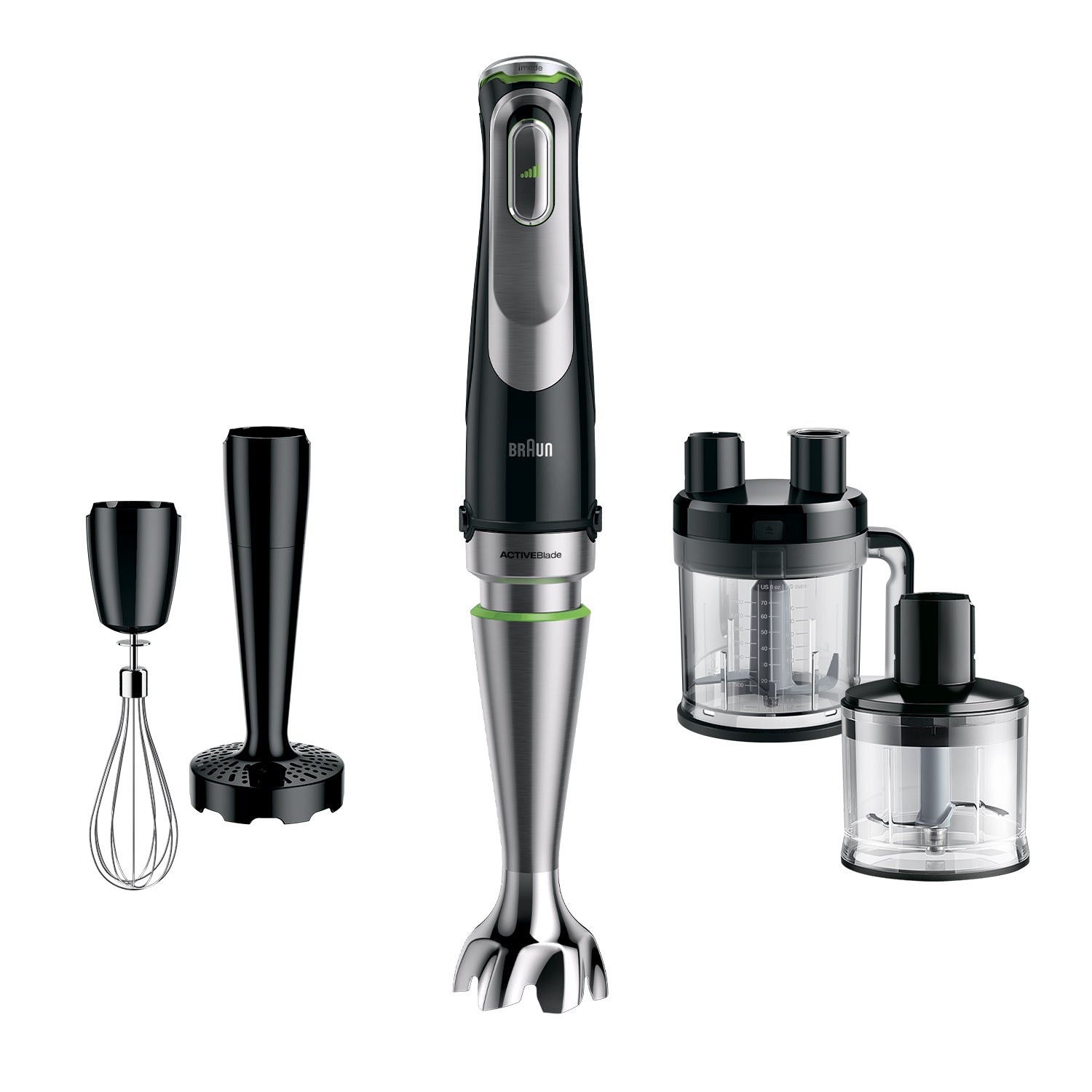 Braun MultiQuick 9 MQ 9195XLI 2 L Mélangeur par immersion 1200 W Noir, Acier inoxydable
