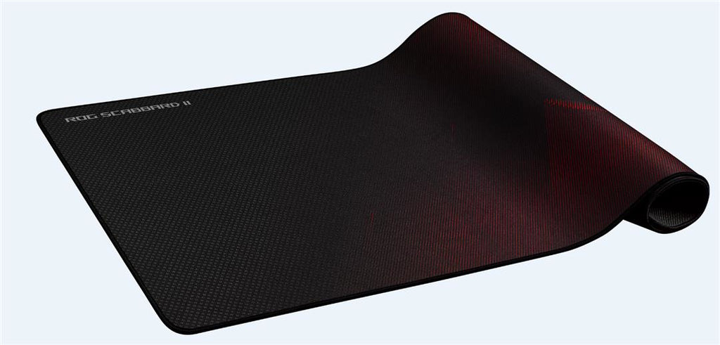ASUS ROG Strix Scabbard II Tapis de souris de jeu Noir, Rouge