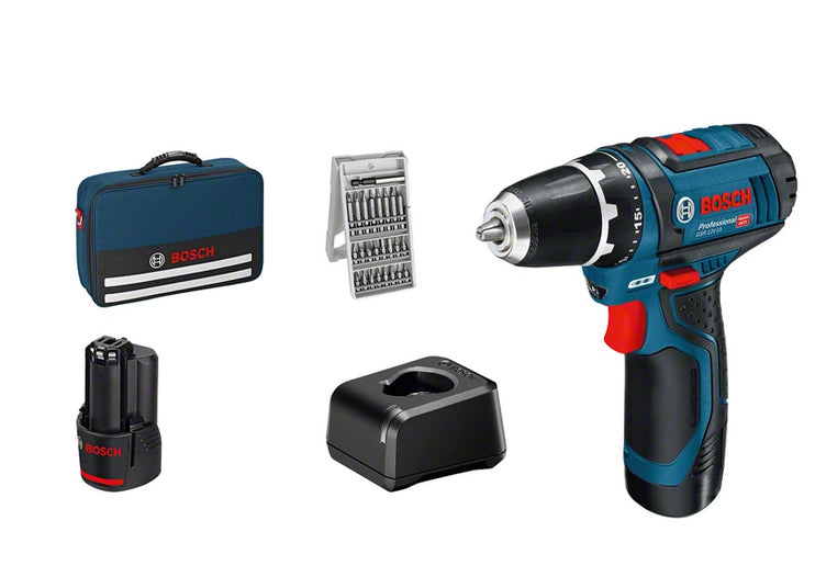 Bosch Bosch GSR 12V-15 Professional 1300 tr/min Noir, Bleu