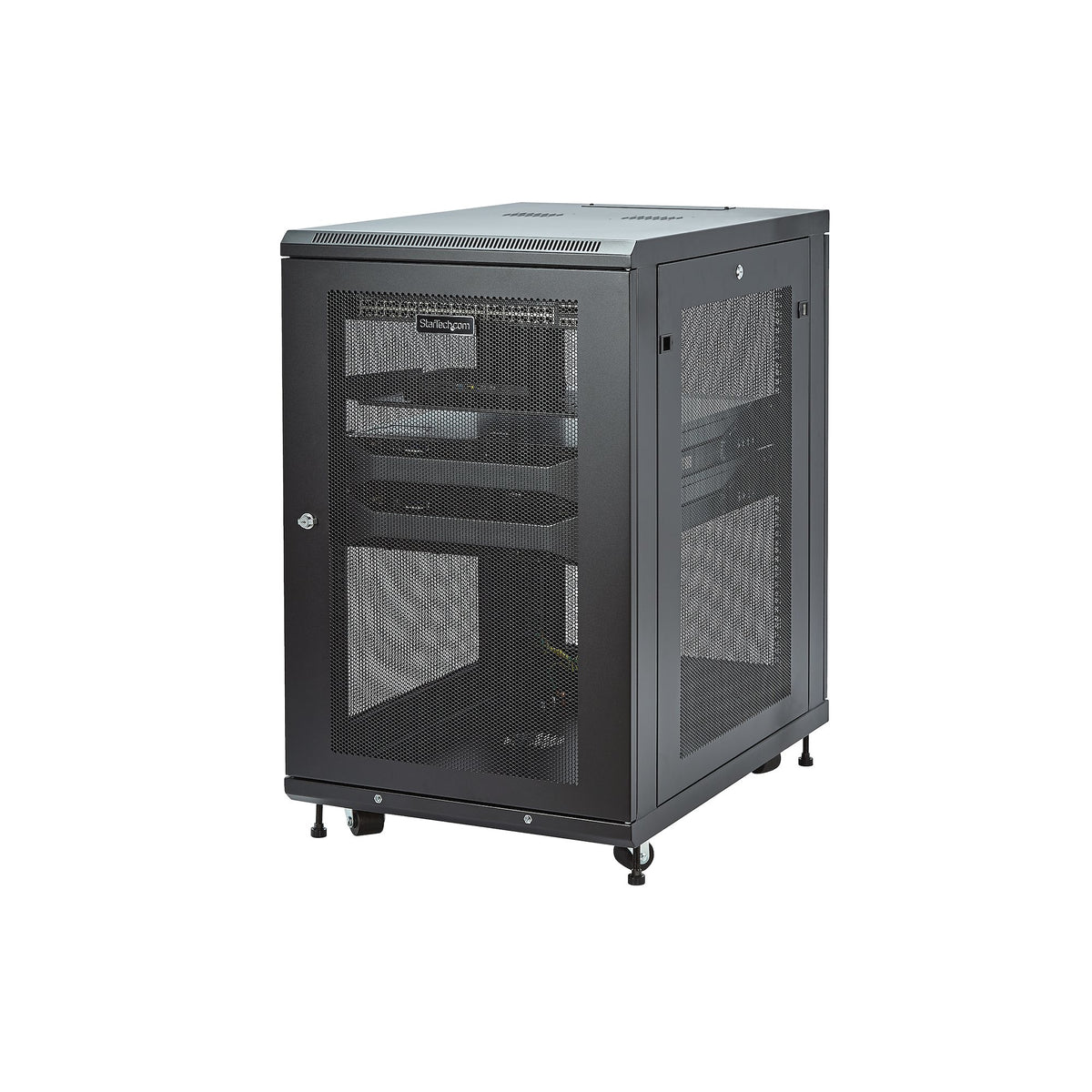 StarTech.com Armoire Rack Serveur 18U 19" Verrouillable avec Roulettes et Rails Ajustables