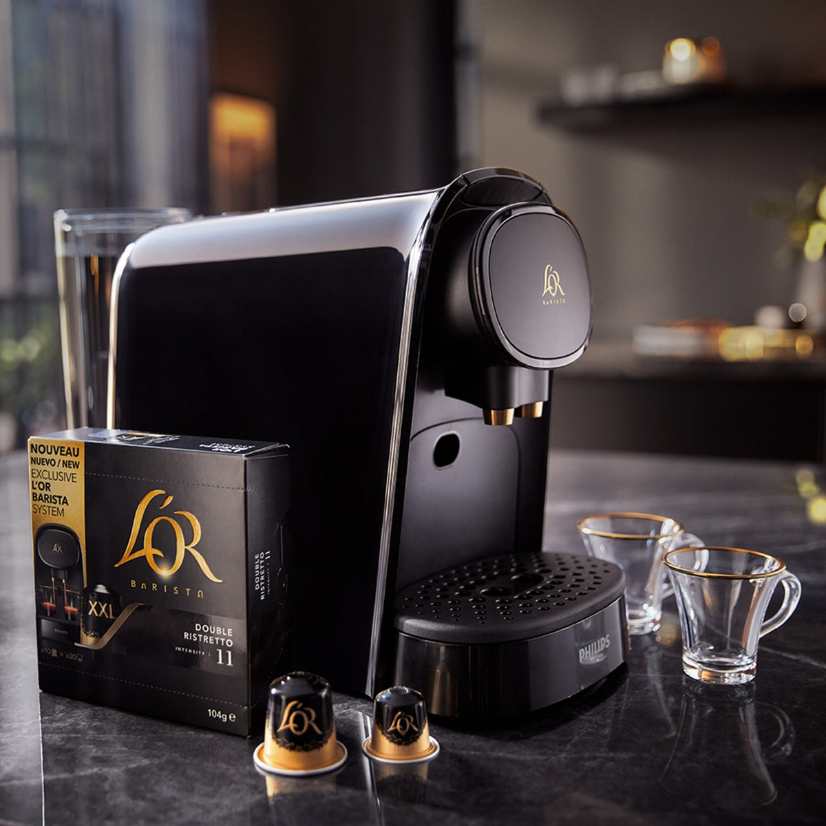 Philips Cafetière à capsules L'Or Barista LM8012/60 machine à café Original Noire