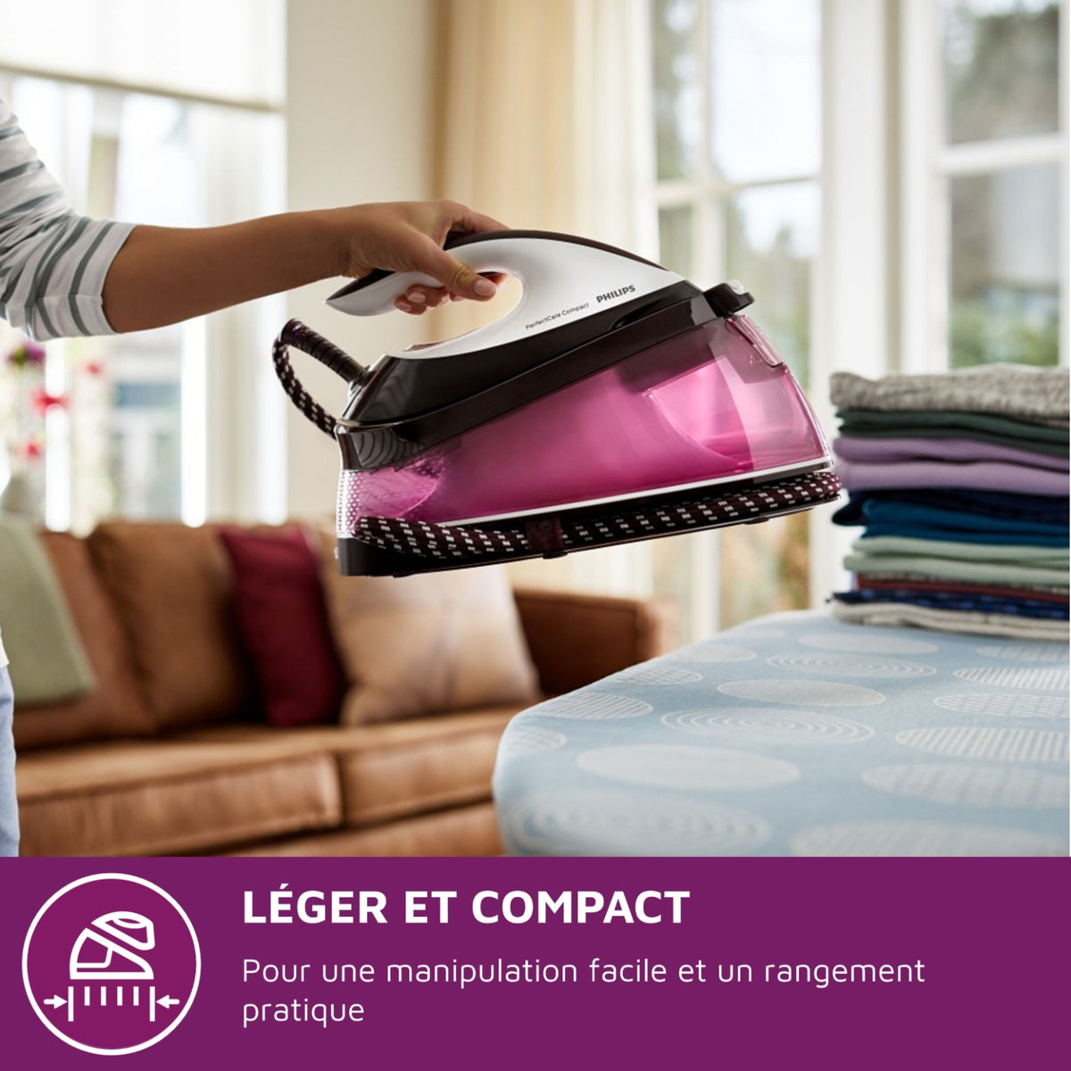 Philips Centrale vapeur GC7842/40 Perfectcare Compact Violet