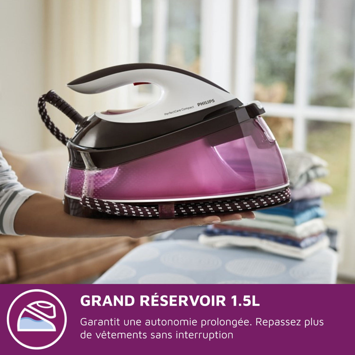 Philips Centrale vapeur GC7842/40 Perfectcare Compact Violet
