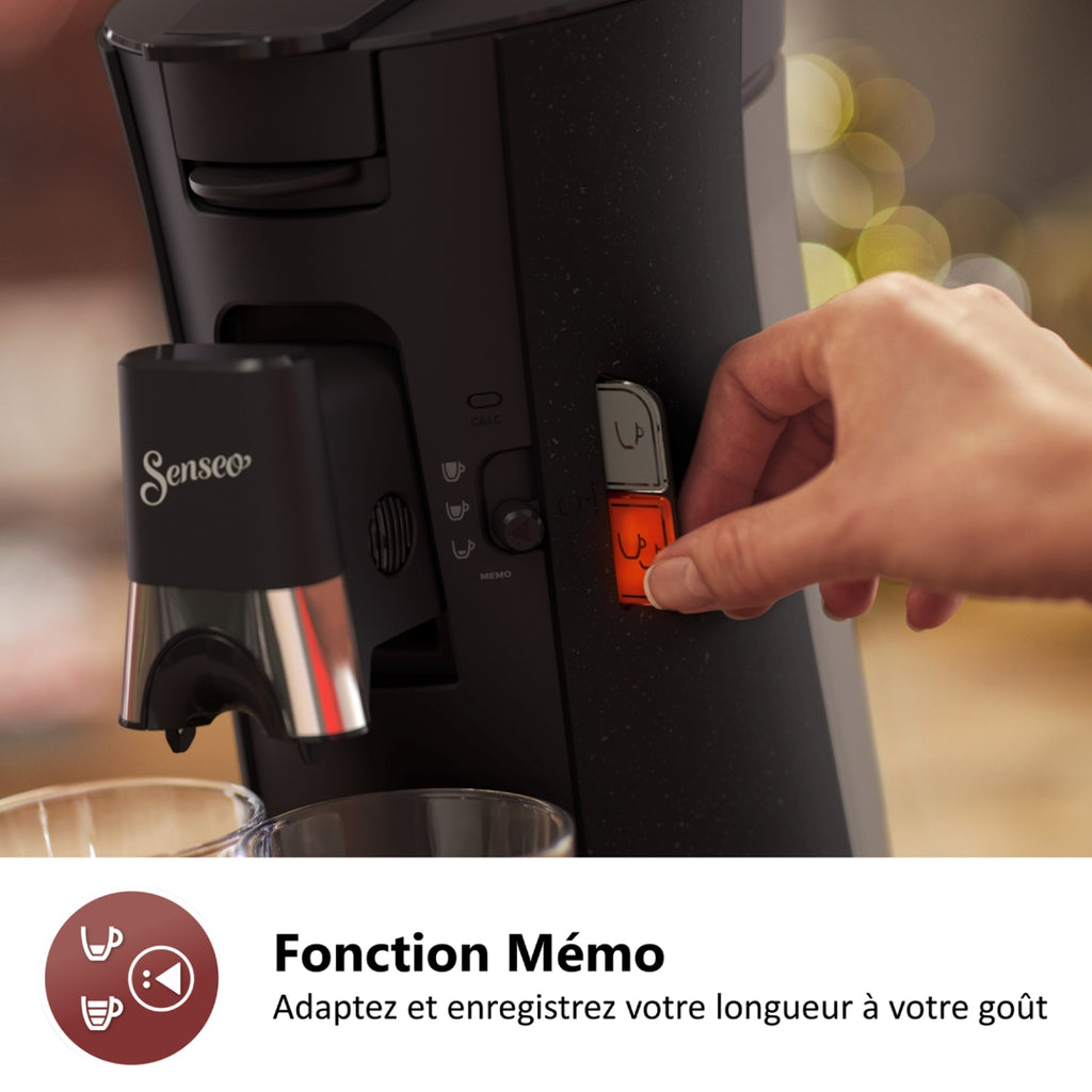 Philips Cafetière à dosette Senseo CSA240/21 machine à café Select Noire