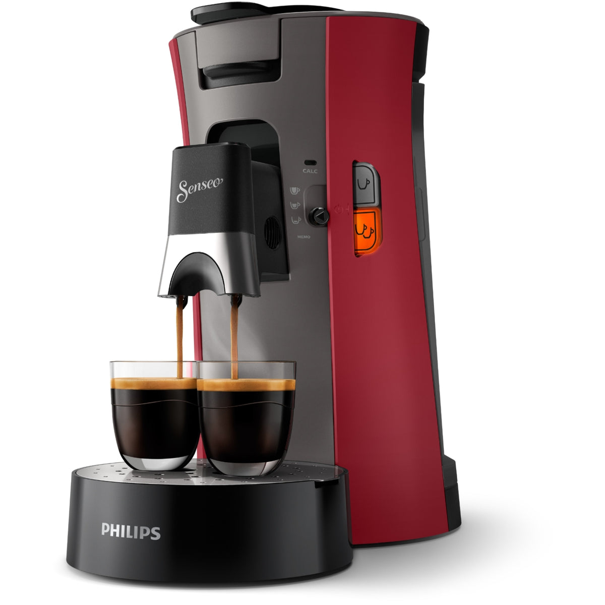 Philips Cafetière à dosette Senseo CSA240/91 machine à café Select Rouge