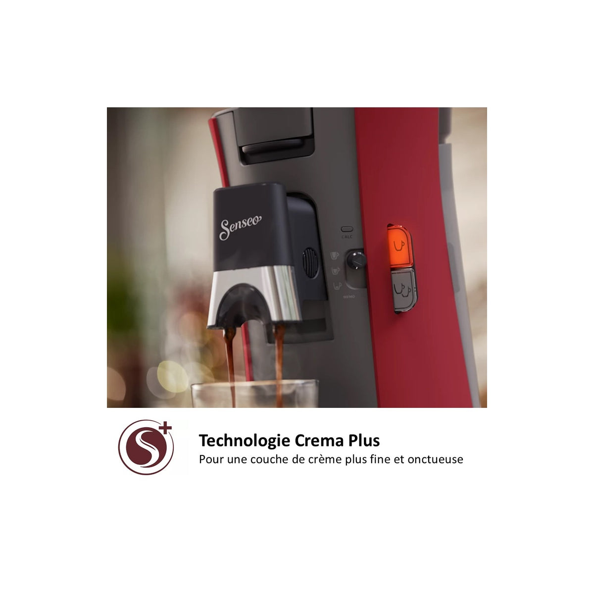 Philips Cafetière à dosette Senseo CSA240/91 machine à café Select Rouge