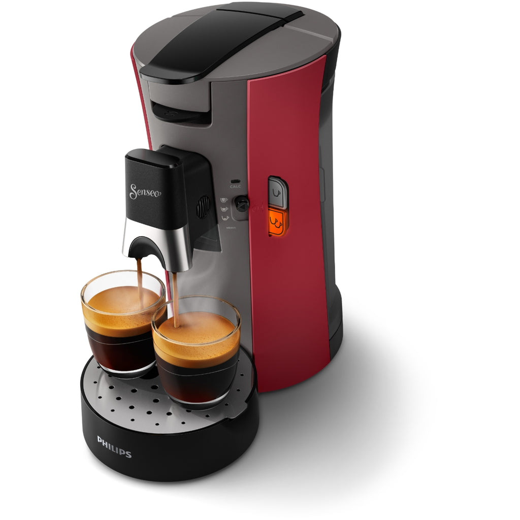 Philips Cafetière à dosette Senseo CSA240/91 machine à café Select Rouge