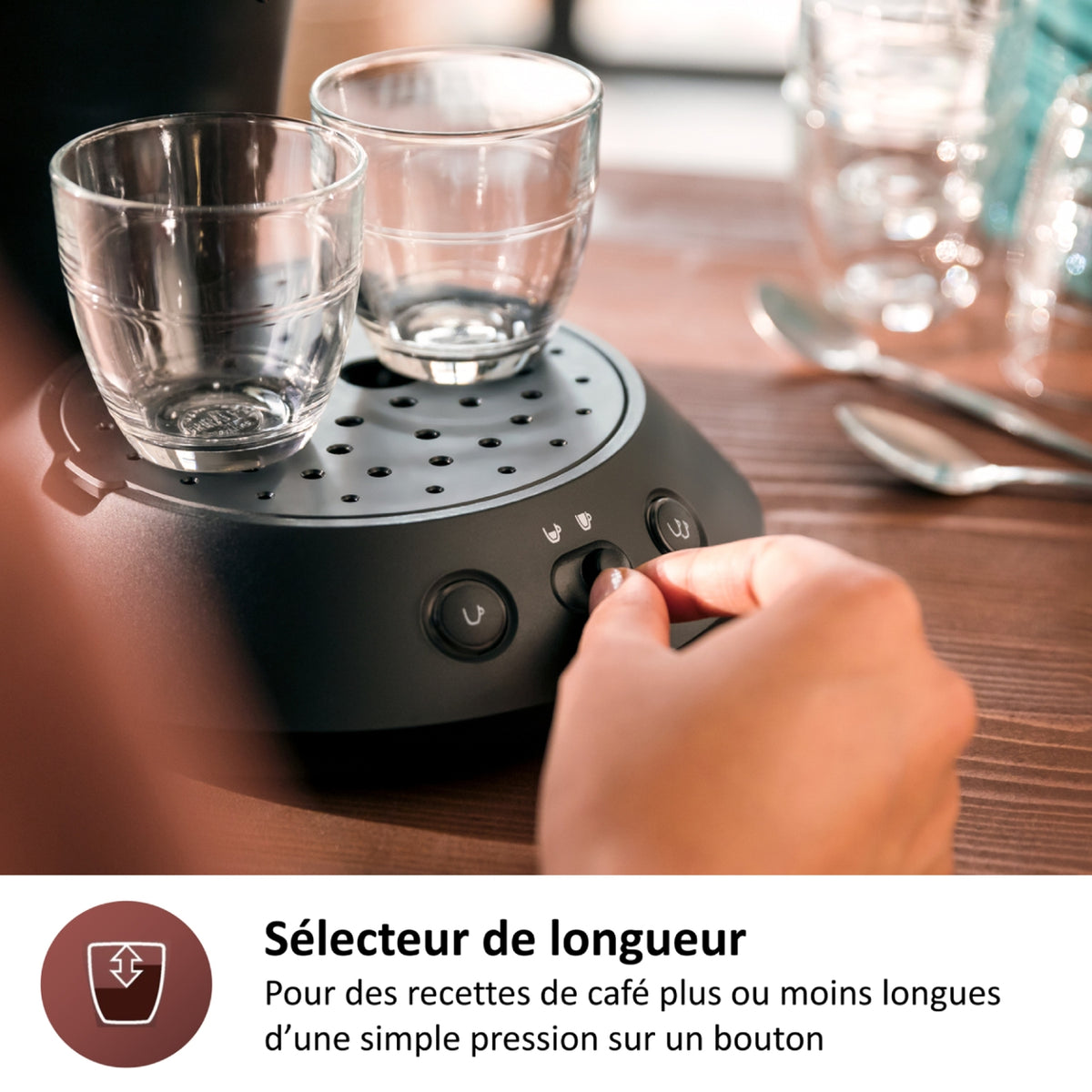 Philips Cafetière à dosette Senseo CSA210/81 machine à café Original plus Noire