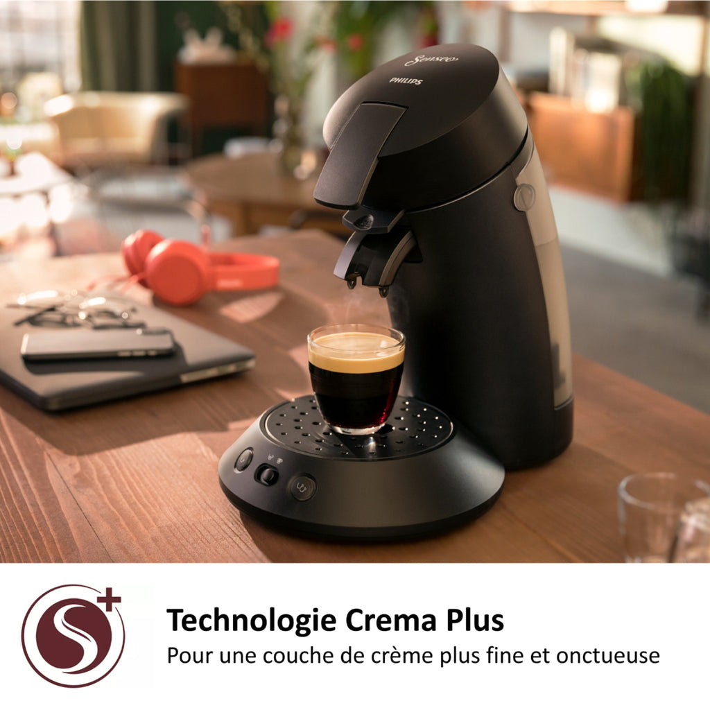 Philips Cafetière à dosette Senseo CSA210/81 machine à café Original plus Noire