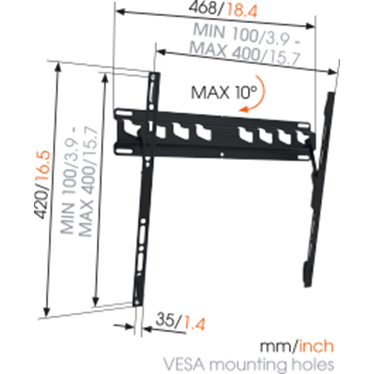 Vogels Support TV inclinable - VOG-MA3010