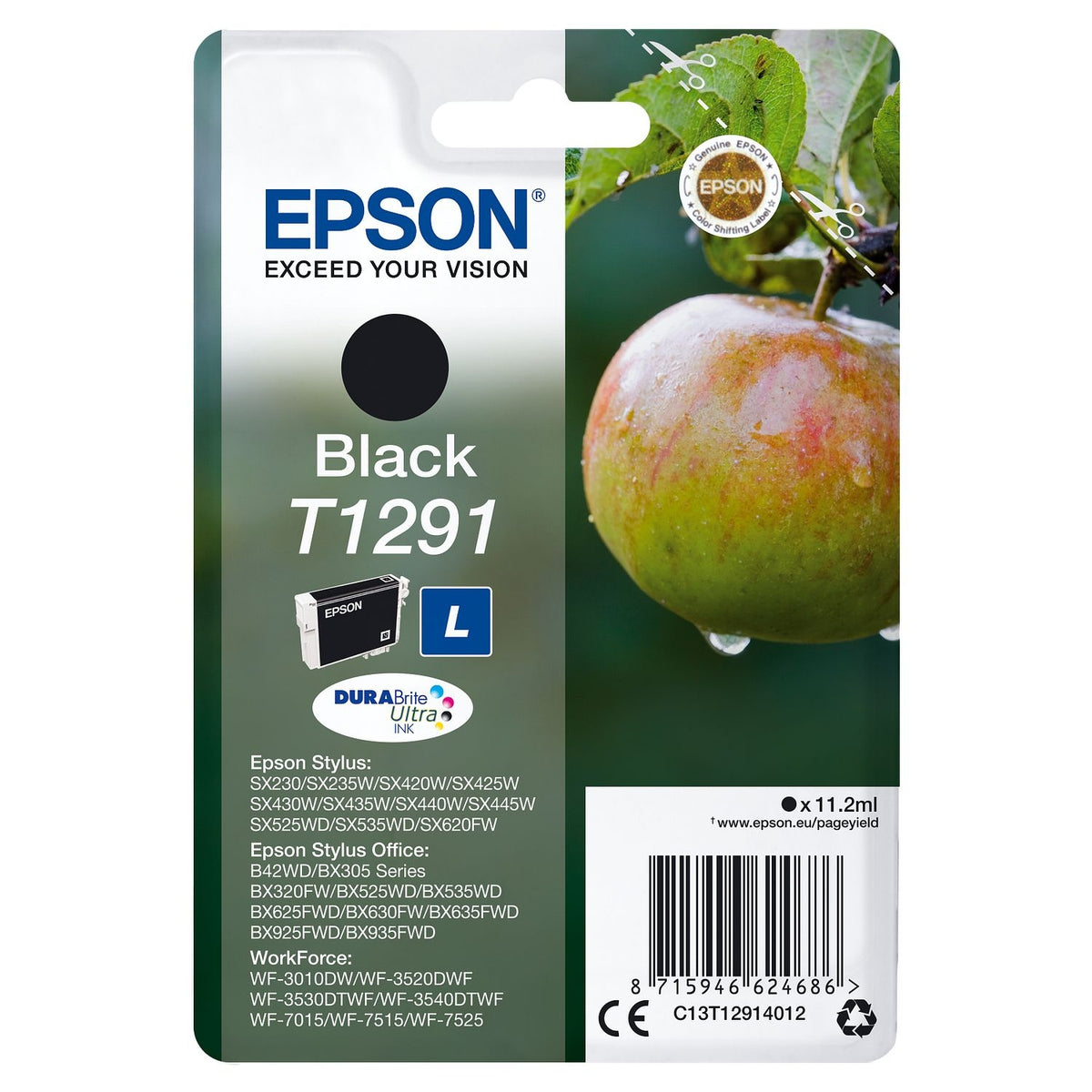 Epson Cartouche d'encre d'origine noir T1291 Pomme