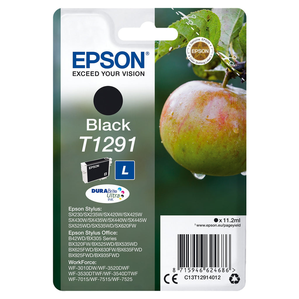 Epson Cartouche d'encre d'origine noir T1291 Pomme