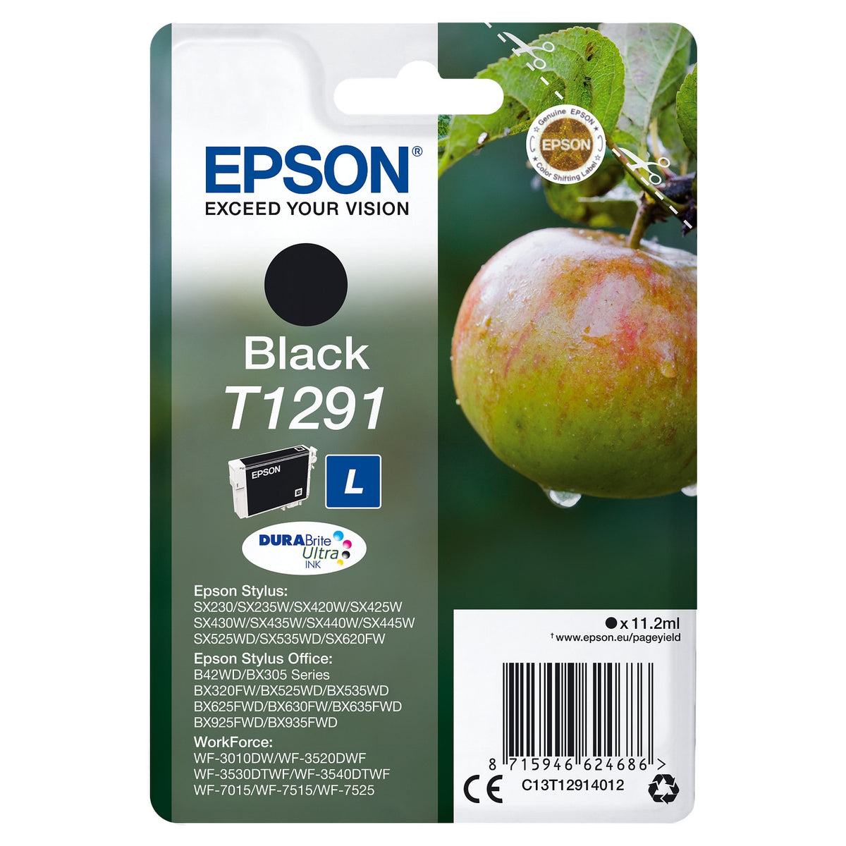 Epson Cartouche d'encre d'origine noir T1291 Pomme