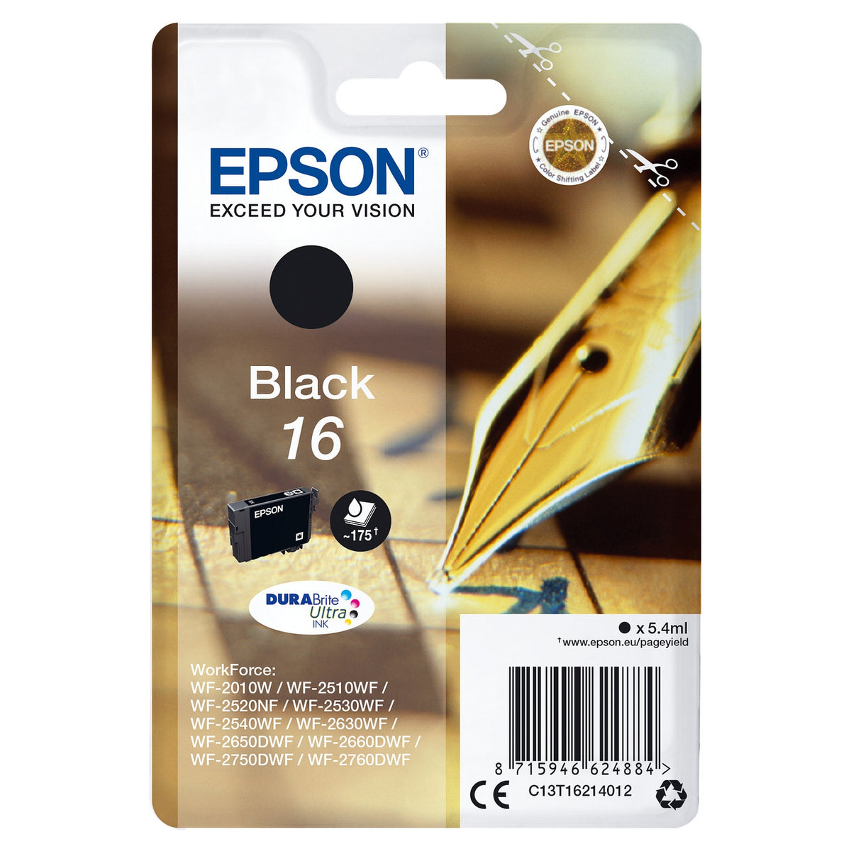 Epson Cartouche d'encre d'origine noir T1621
