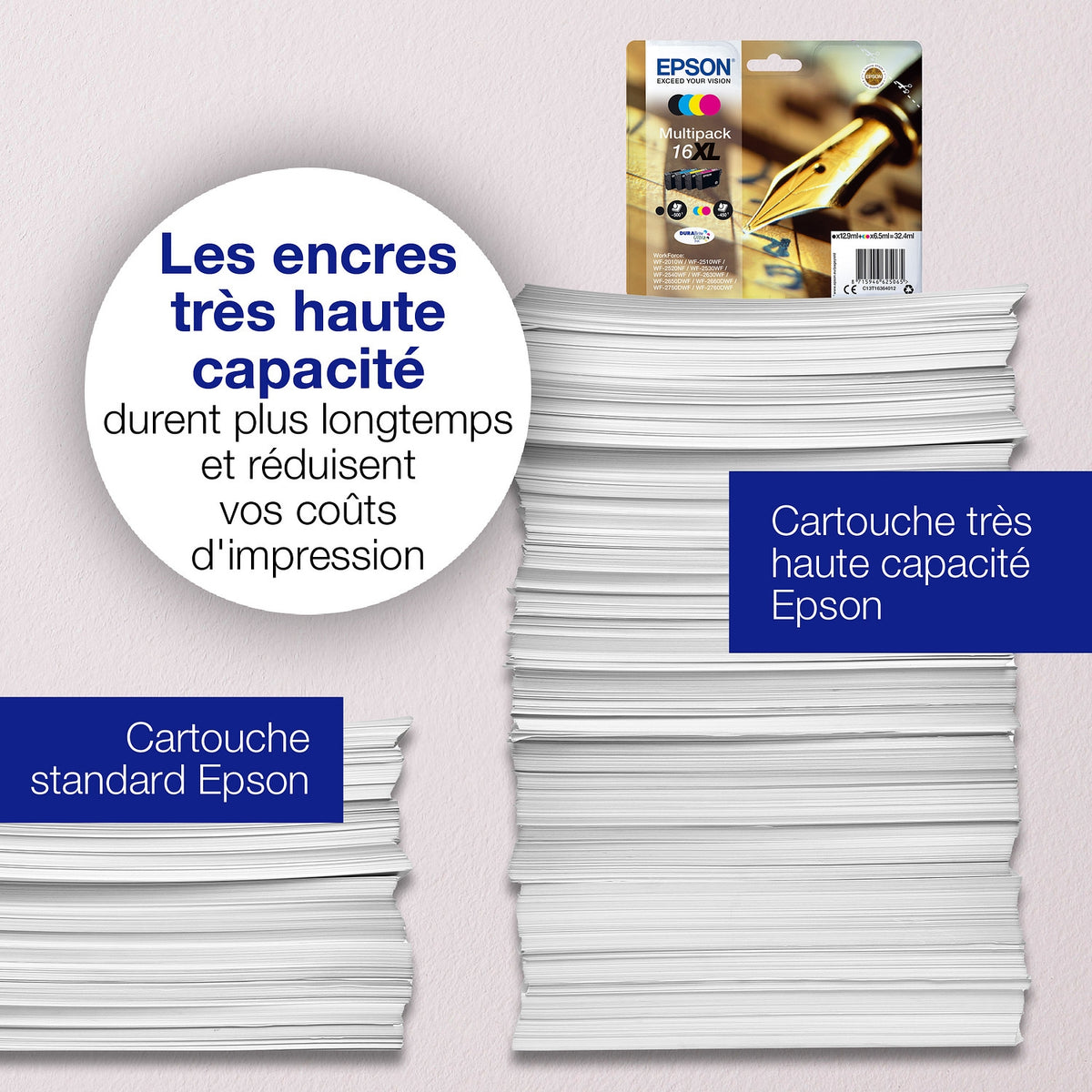 Epson Cartouche d'encre d'origine noir + 3 couleurs 16