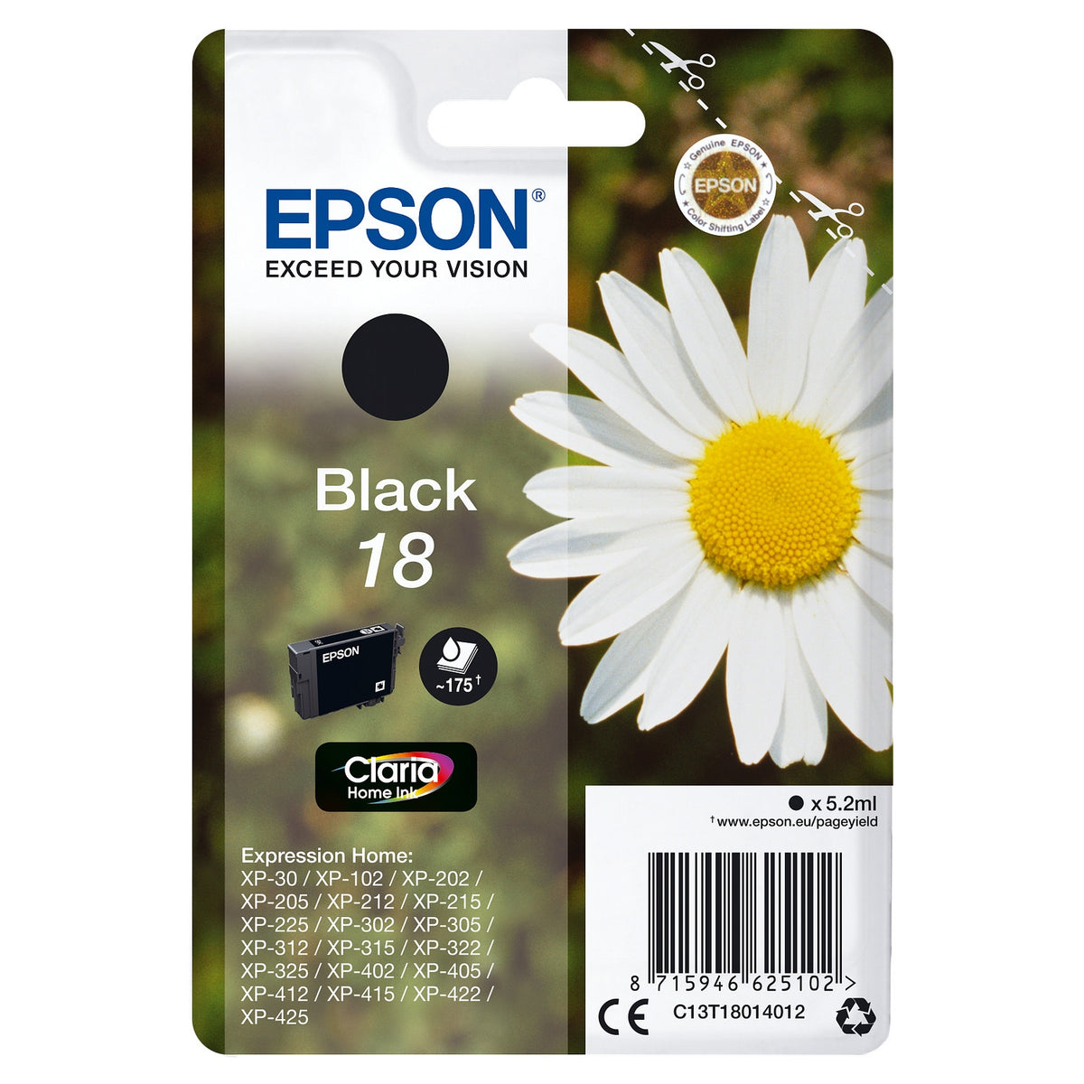 Epson Cartouche d'encre d'origine noir T1801