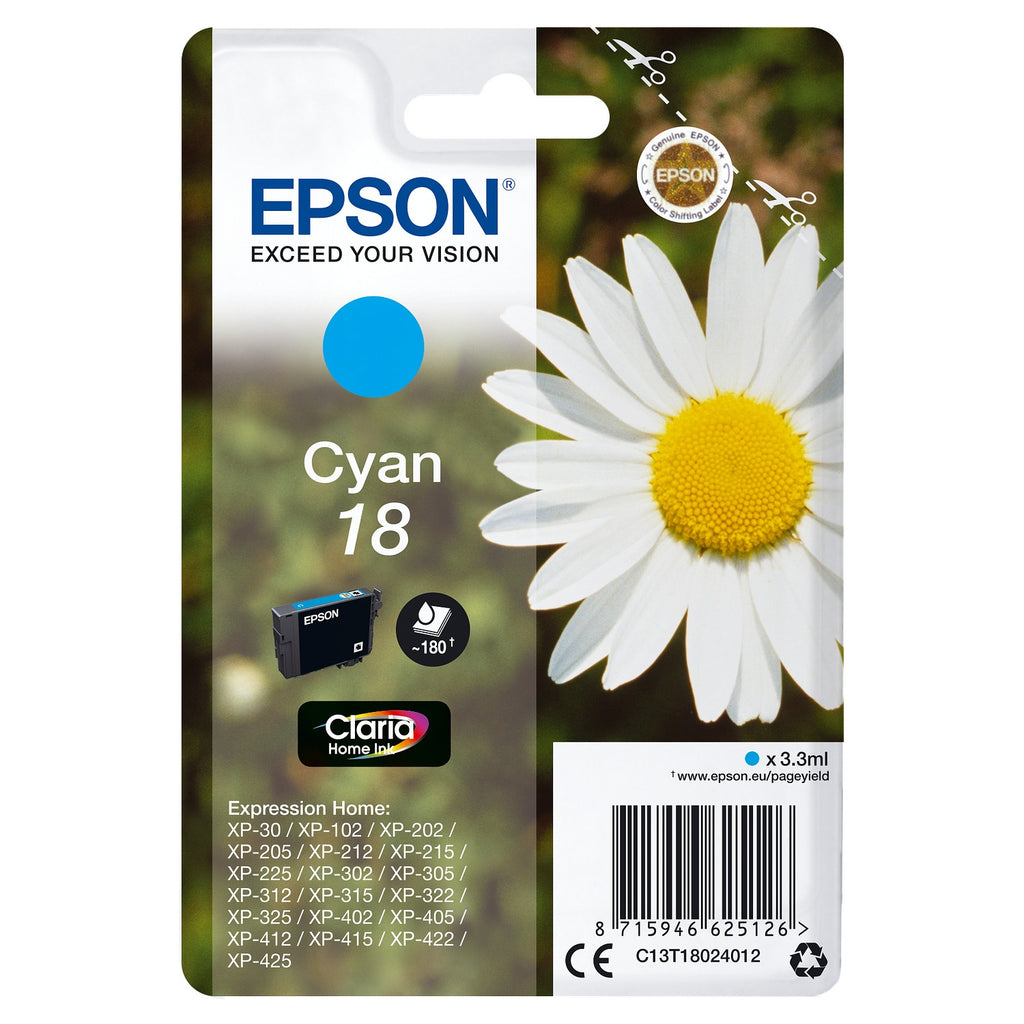 Epson Cartouche d'encre d'origine cyan 18