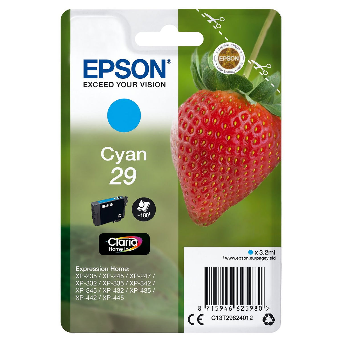 Epson Cartouche d'encre d'origine cyan T2982