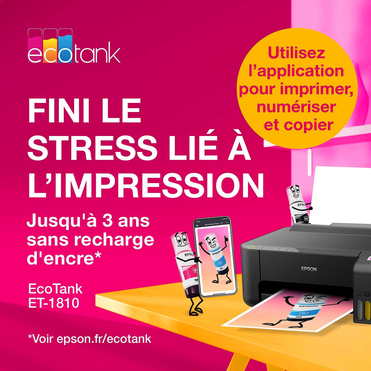 Epson Imprimante Jet d'encre Ecotank ET-1810