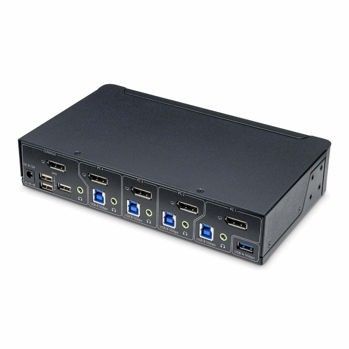 StarTech.com Switch KVM DisplayPort 4 Ports 4K 60Hz, 6 Ports USB, Commutation par Touche de Raccourci et Bouton-Poussoir
