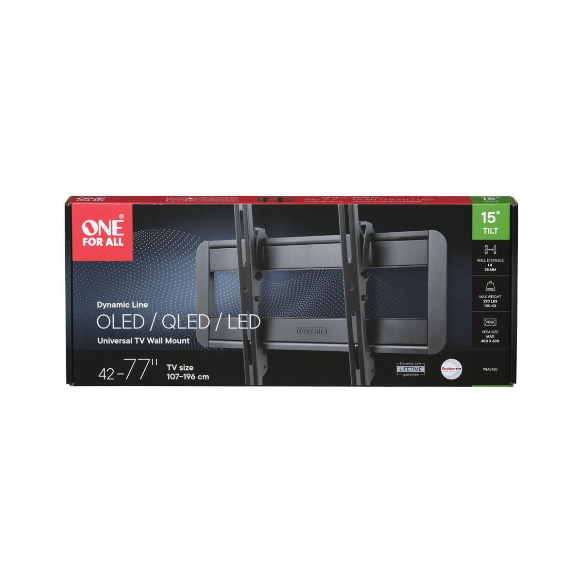 Oneforall Support TV mural inclinable - WM5420 - Noir