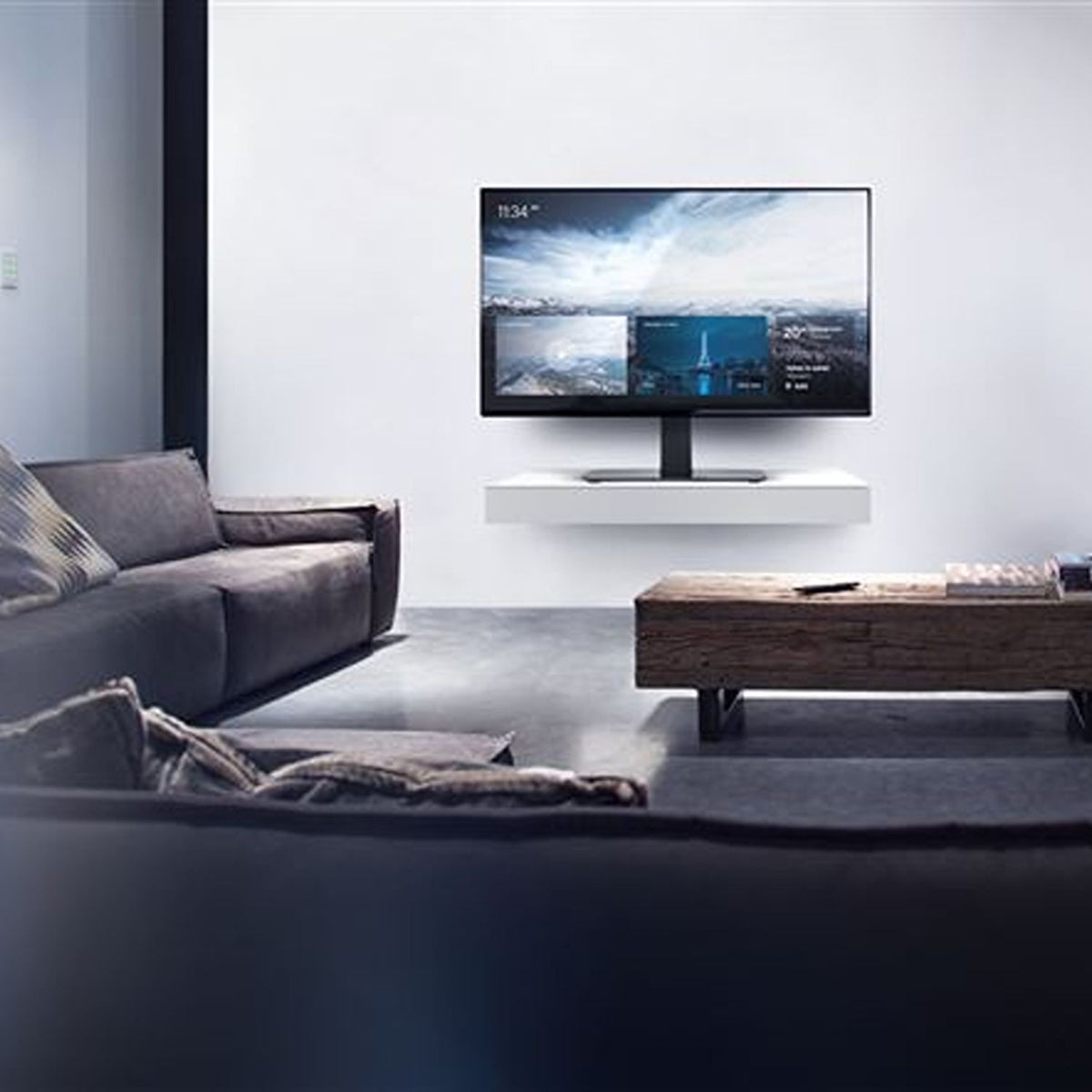 Oneforall Pied TV A poser sur meuble pour TV 32 à 70 (81 à 178 cm)