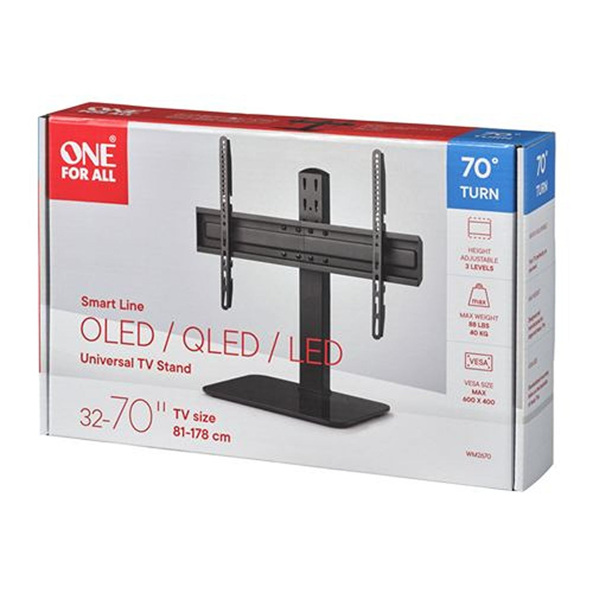 Oneforall Pied TV A poser sur meuble pour TV 32 à 70 (81 à 178 cm)