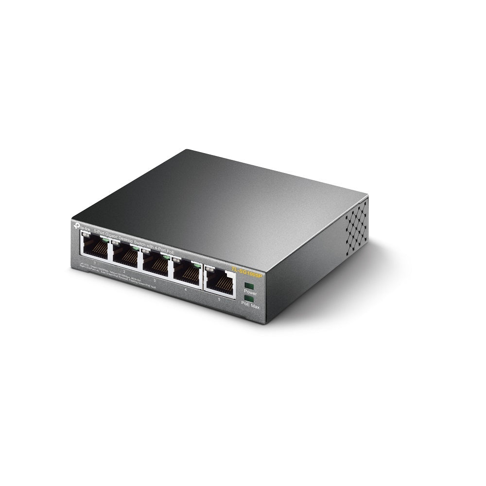 TP-Link TL-SG1005P Non-géré Gigabit Ethernet (10/100/1000) Connexion Ethernet, supportant l'alimentation via ce port (Po