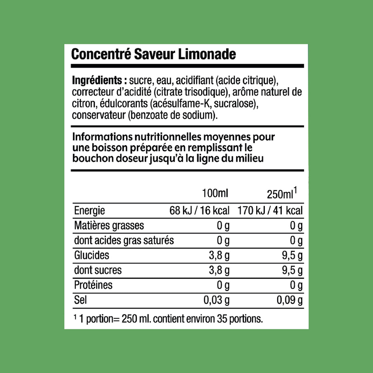 Sodastream Concentré Limonade 440ml