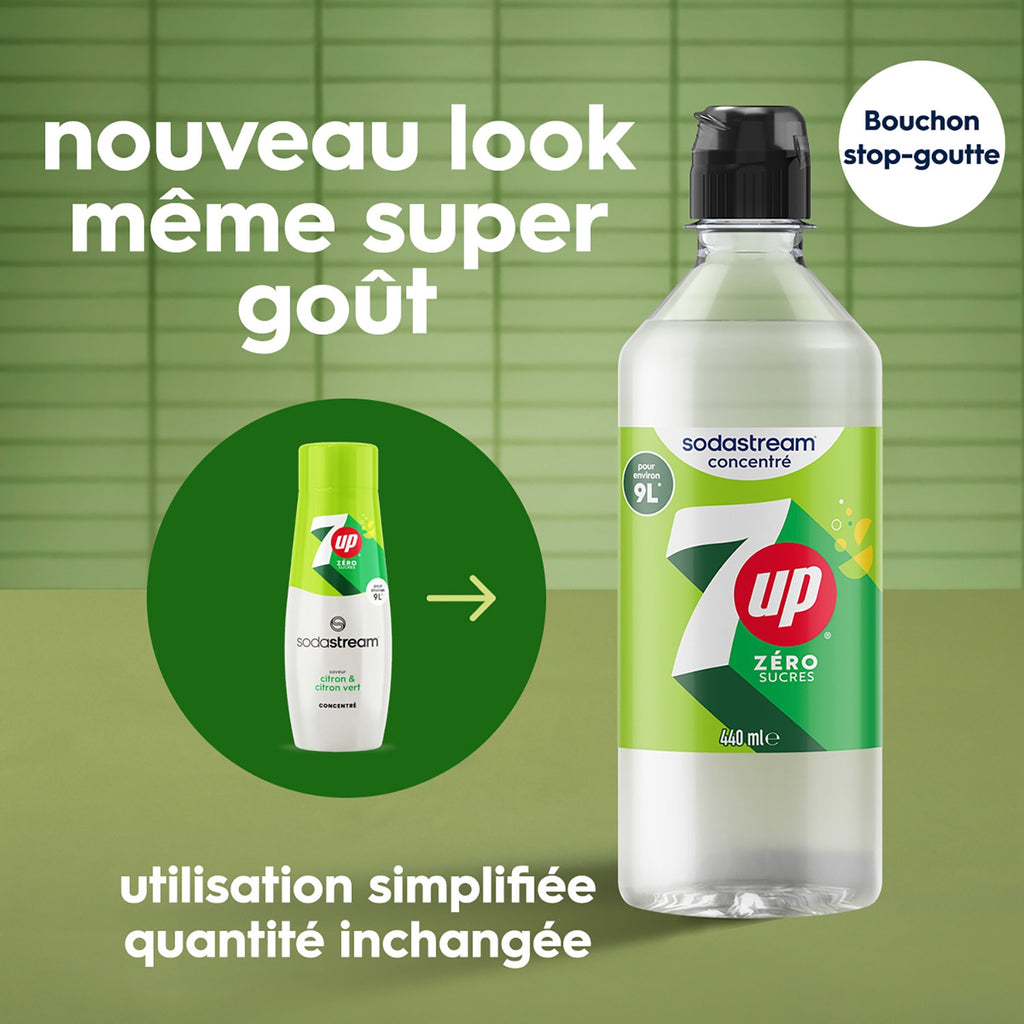 Sodastream Concentré 7Up zéro sucres 440 ml