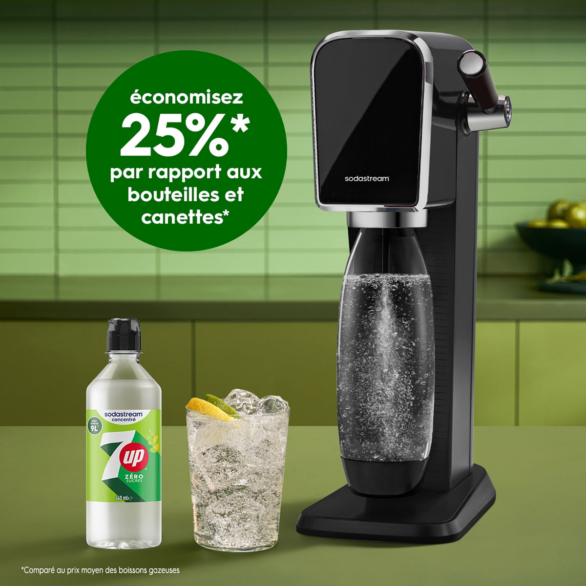 Sodastream Concentré 7Up zéro sucres 440 ml