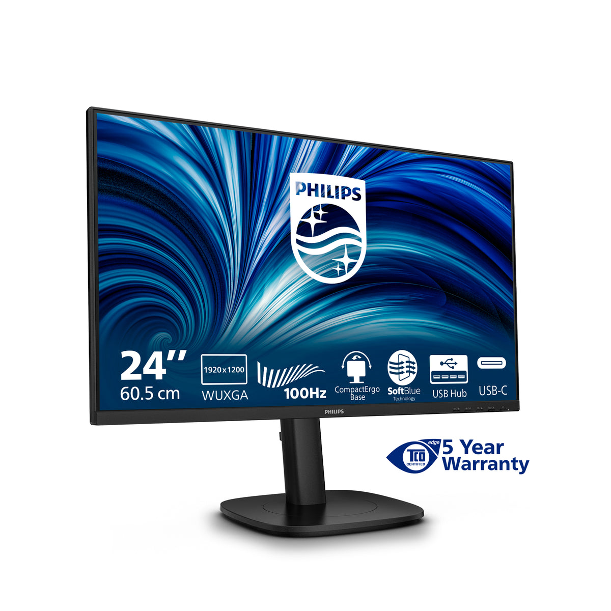 Philips 3000 series 24B2N3200D/00 Écran PC 24.1" WUXGA 1920 x 1200 LCD Noir