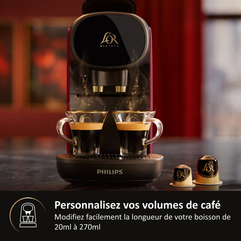 Philips Cafetière à capsules L'Or Barista LM9012/50 machine à café Sublime Rouge