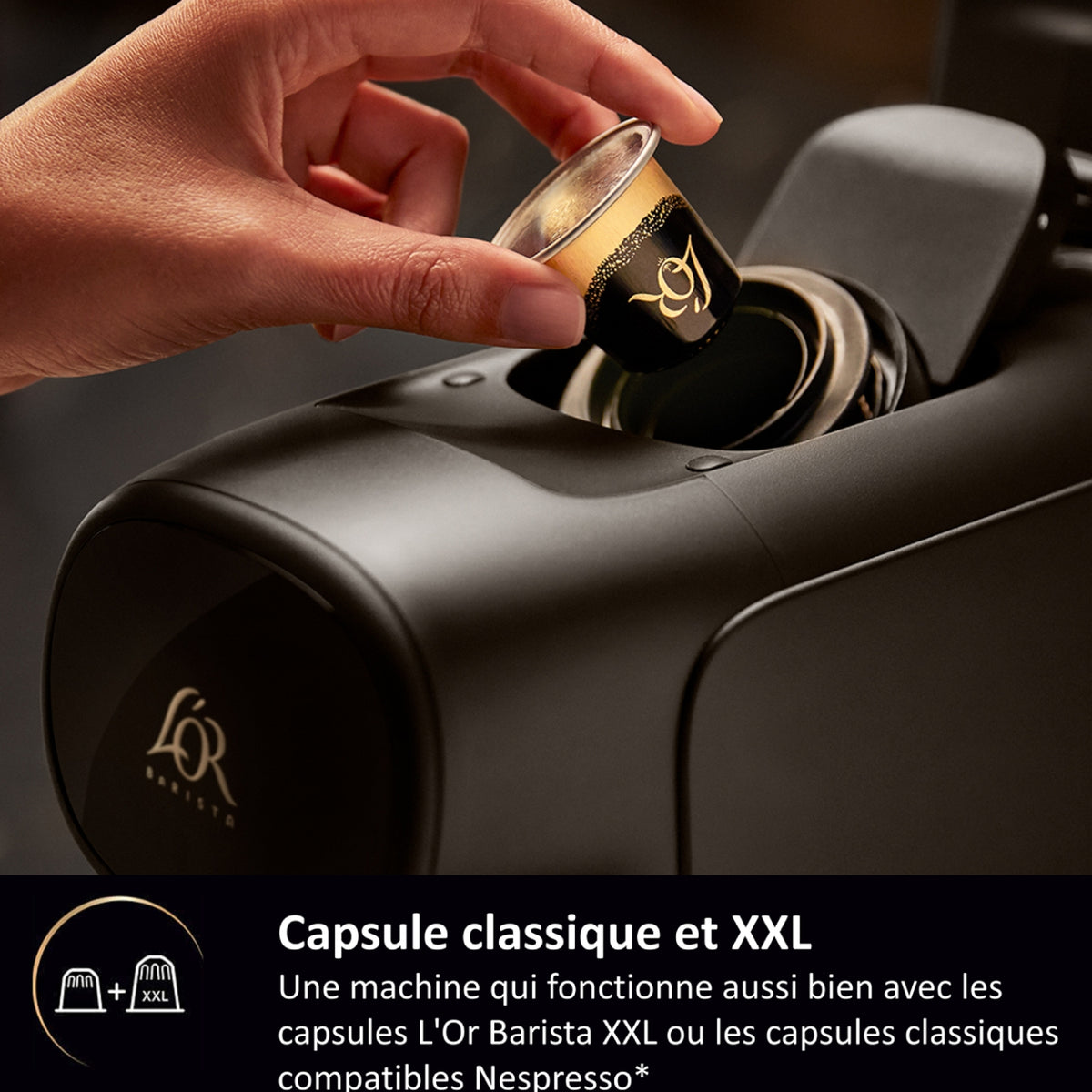 Philips Cafetière à capsules L'Or Barista LM9012/60 machine à café Sublime Noire