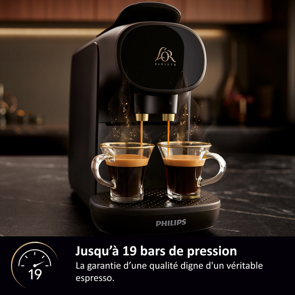 Philips Cafetière à capsules L'Or Barista LM9012/60 machine à café Sublime Noire