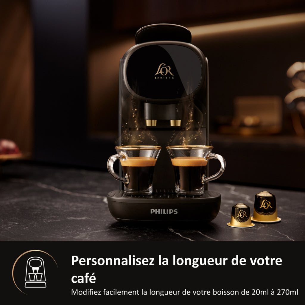Philips Cafetière à capsules L'Or Barista LM9012/60 machine à café Sublime Noire