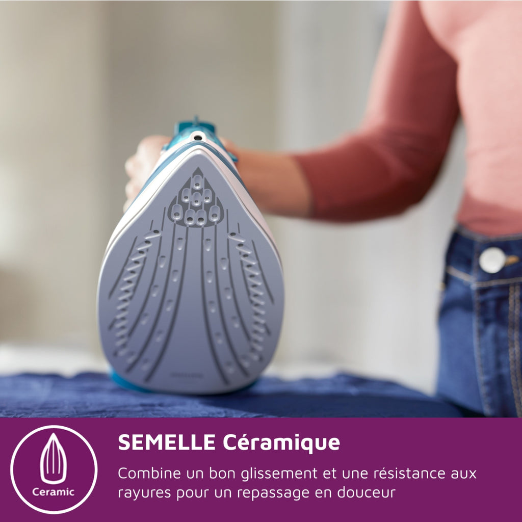 Philips Fer à repasser DST3011/20 Fer à vapeur Bleu Série 3000