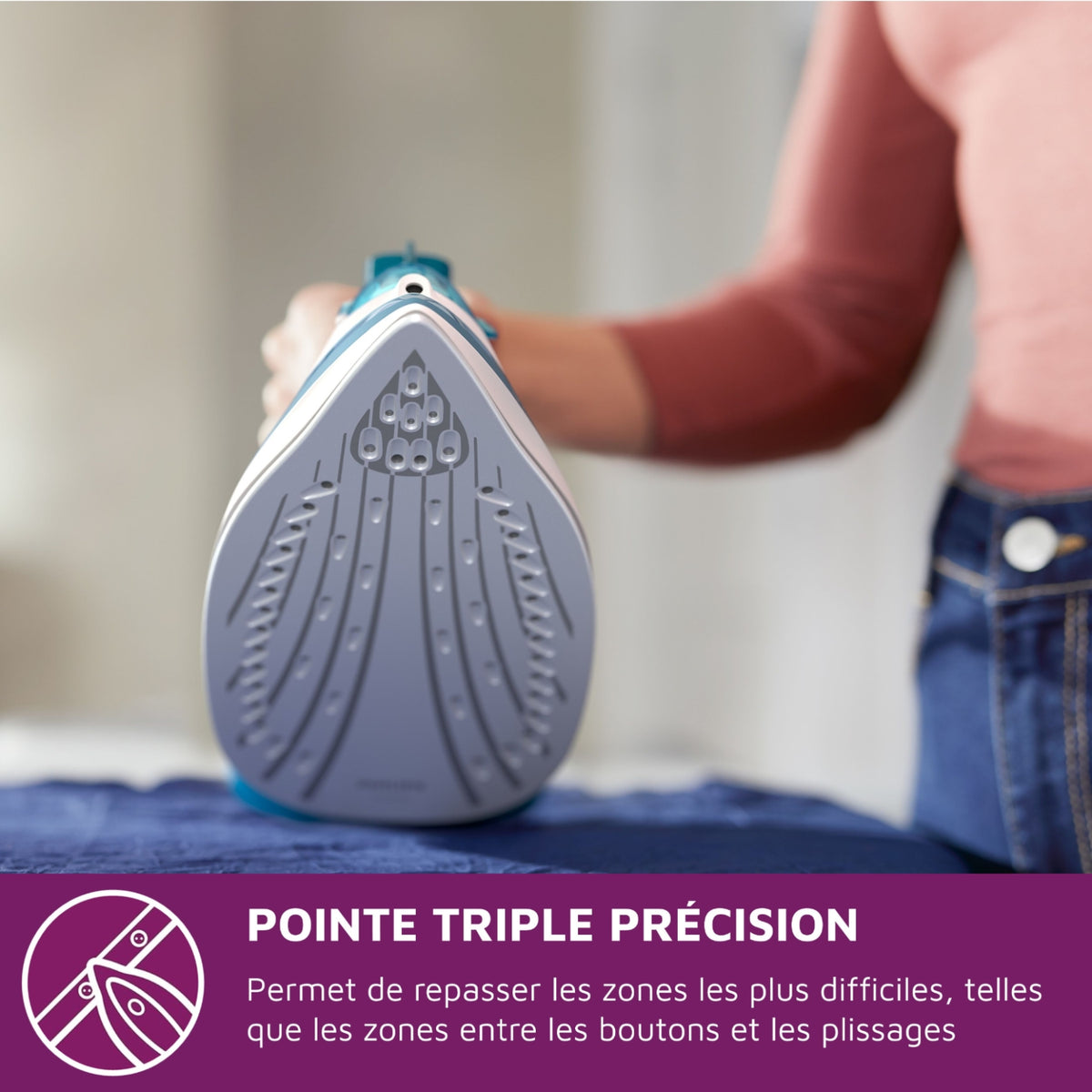 Philips Fer à repasser DST3011/20 Fer à vapeur Bleu Série 3000