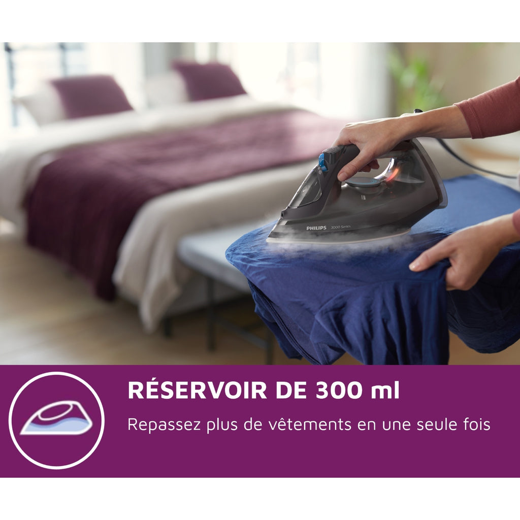 Philips Fer à repasser vapeur 3000 Series DST3041/80 2600 W Noir