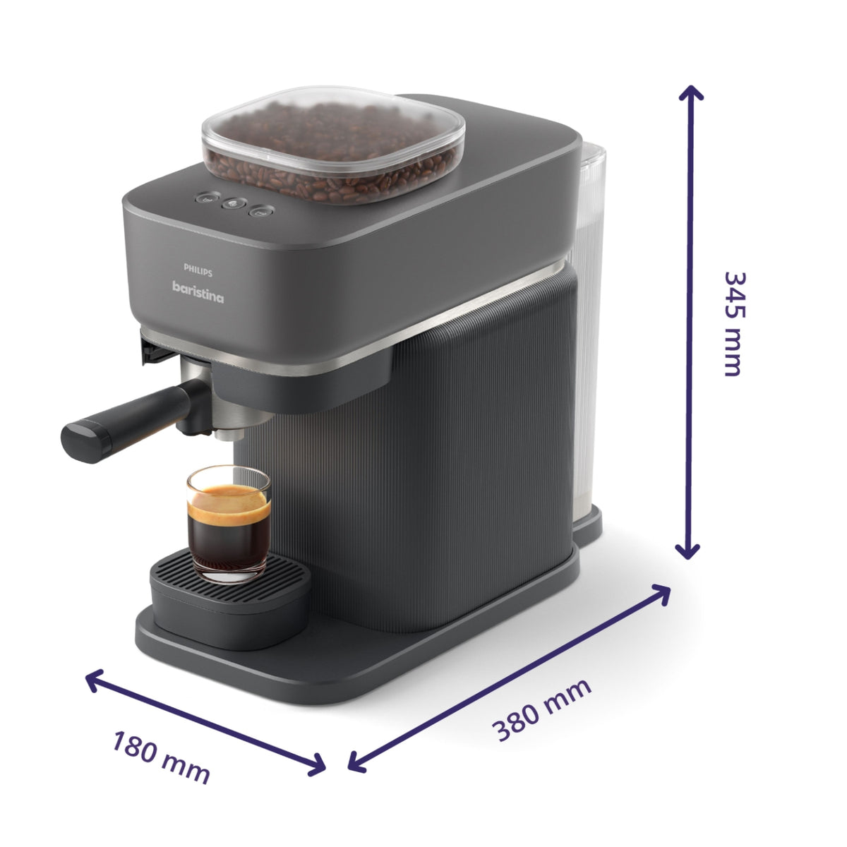 Philips Machine à café avec broyeur Baristina BAR300/60 Noir