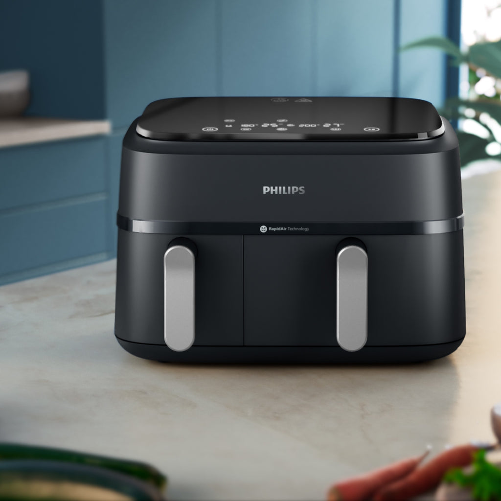 Philips Friteuse sans huile NA351/00 Airfryer noir 9L double panier Série 3000