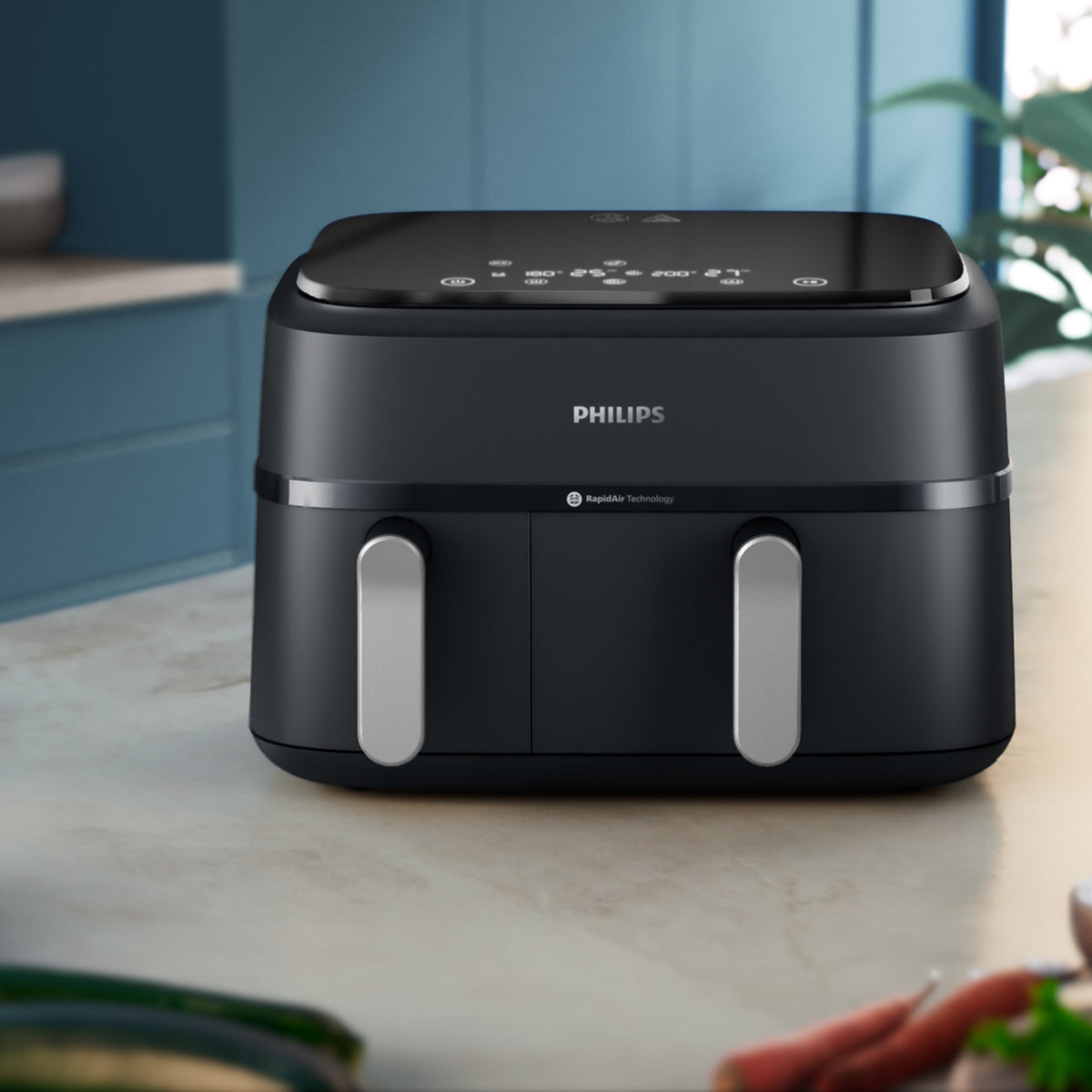 Philips Friteuse sans huile NA351/00 Airfryer noir 9L double panier Série 3000