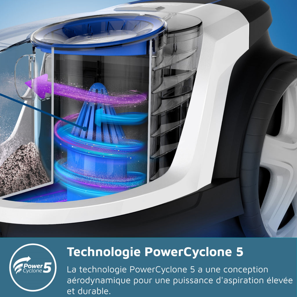 Philips Aspirateur avec sac FC9332/09 aspirateur PowerCyclone 5 Bleu 900W